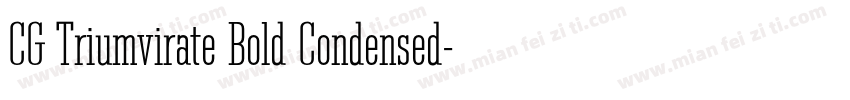 CG Triumvirate Bold Condensed字体转换